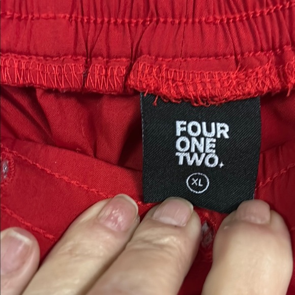 Four One Two Red Athletic Shorts - Picture 2 of 4